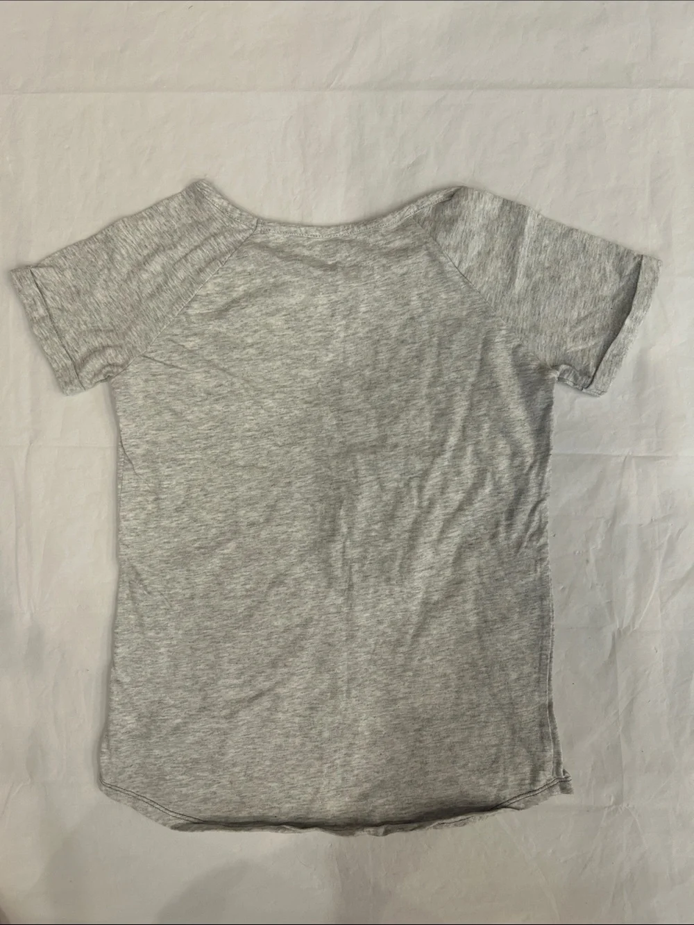 Justice Light Gray Short Sleeve Tee with Purple and Blue 'J' Patch